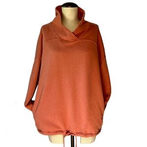 PACT Pullover Funnel Neck Sweatshirt w/ Drawstring Hem & Pockets